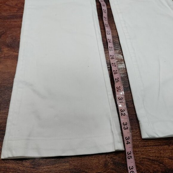Banana Republic White Low Rise Twee Relaxed Trouser Women's Size 25 - Picture 14 of 16